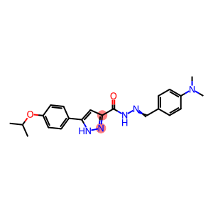 (E)-N-(4-(dimethylamino)benzylidene)-3-(4-isopropoxyphenyl)-1H-pyrazole-5-carbohydrazide