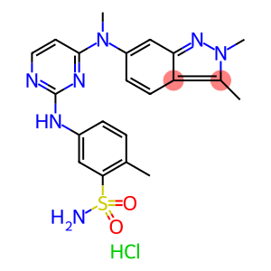 5-((4-((2,3-Dimethyl-2H-indazol-6-yl)methylamino)pyrimidin-2-yl)amino)-2-methylbenzenesulfonamide monohydrochloride