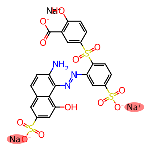 5-[[2-[(2-Amino-8-hydroxy-6-sulfo-1-naphthalenyl)azo]-4-sulfophenyl]sulfonyl]-2-hydroxybenzoic acid trisodium salt