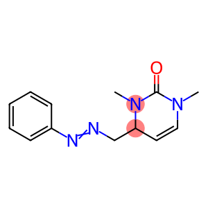 2(1H)-Pyrimidinone, 3,4-dihydro-1,3-dimethyl-4-[(2-phenyldiazenyl)methyl]-