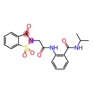 2-{[(1,1-dioxido-3-oxo-1,2-benzisothiazol-2(3H)-yl)acetyl]amino}-N-isopropylbenzamide