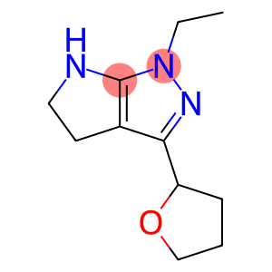 Pyrrolo[2,3-c]pyrazole, 1-ethyl-1,4,5,6-tetrahydro-3-(tetrahydro-2-furanyl)- (9CI)