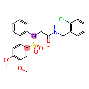 N-(2-chlorobenzyl)-2-{[(3,4-dimethoxyphenyl)sulfonyl]anilino}acetamide