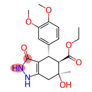 ethyl (4S,5R,6S)-4-(3,4-dimethoxyphenyl)-6-hydroxy-6-methyl-3-oxo-2,4, 5,7-tetrahydro-1H-indazole-5-carboxylate