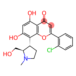 REL-2-(2-氯苯基)-5,7-二羟基-8-[(2R,3S)-2-(羟甲基)-1-甲基-3-吡咯烷基]-4H-1-苯并吡喃-4-酮