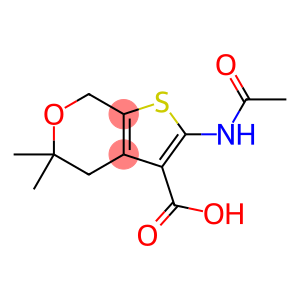 5H-Thieno[2,3-c]pyran-3-carboxylic acid, 2-(acetylamino)-4,7-dihydro-5,5-dimethyl-
