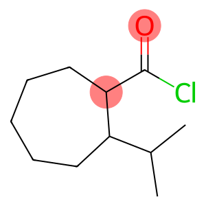 Cycloheptanecarbonyl chloride, 2-(1-methylethyl)- (9CI)