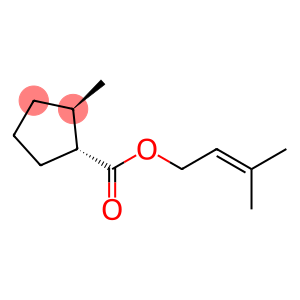 Cyclopentanecarboxylic acid, 2-methyl-, 3-methyl-2-butenyl ester, (1R,2R)-rel- (9CI)