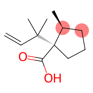 Cyclopentanecarboxylic acid, 1-(1,1-dimethyl-2-propenyl)-2-methyl-, (1R,2S)-rel- (9CI)
