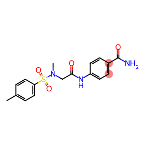 4-[({methyl[(4-methylphenyl)sulfonyl]amino}acetyl)amino]benzamide