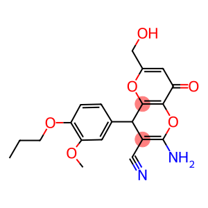 2-amino-6-(hydroxymethyl)-4-(3-methoxy-4-propoxyphenyl)-8-oxo-4,8-dihydropyrano[3,2-b]pyran-3-carbonitrile