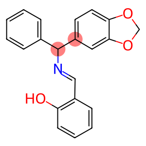 2-({[1,3-benzodioxol-5-yl(phenyl)methyl]imino}methyl)phenol