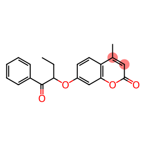 2H-1-Benzopyran-2-one, 7-(1-benzoylpropoxy)-4-methyl-
