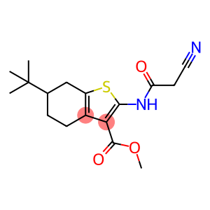 Benzo[b]thiophene-3-carboxylic acid, 2-[(2-cyanoacetyl)amino]-6-(1,1-dimethylethyl)-4,5,6,7-tetrahydro-, methyl ester
