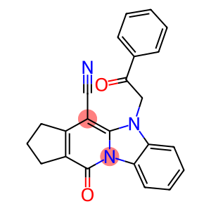 11-oxo-5-(2-oxo-2-phenylethyl)-2,3,5,11-tetrahydro-1H-cyclopenta[4,5]pyrido[1,2-a]benzimidazole-4-carbonitrile