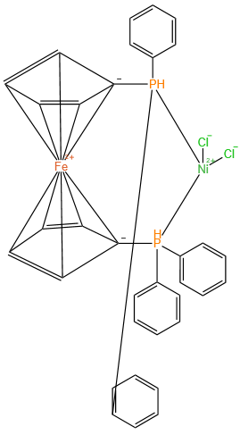 二氯代(1,1'-二(二联苯膦)二茂(络)铁)镍(II)