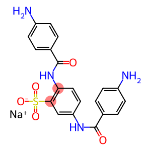 sodium 2,5-bis(p-aminobenzamido)benzenesulphonate