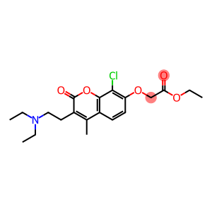 aceticacid,((8-chloro-3-(2-(diethylamino)ethyl)-4-methyl-2-oxo-2h-1-benzopyra