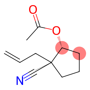 Cyclopentanecarbonitrile, 2-(acetyloxy)-1-(2-propen-1-yl)-, (1R,2R)-