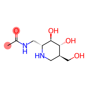Acetamide, N-[[(2R,3R,4R,5R)-3,4-dihydroxy-5-(hydroxymethyl)-2-piperidinyl]methyl]-