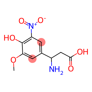 Benzenepropanoic acid, β-amino-4-hydroxy-3-methoxy-5-nitro-