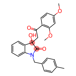 2H-Indol-2-one, 3-[2-(2,4-dimethoxyphenyl)-2-oxoethyl]-1,3-dihydro-3-hydroxy-1-[(4-methylphenyl)methyl]-