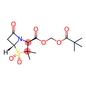 3,3-二甲基-7-氧代-4-硫杂-1-氮杂双环[3.2.0]庚烷-4,4-二氧化-2-羧酸 (2,2-二甲基-1-氧代丙氧)甲基酯
