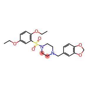 1-(1,3-benzodioxol-5-ylmethyl)-4-[(2,5-diethoxyphenyl)sulfonyl]piperazine