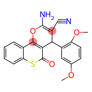 2-amino-4-(2,5-dimethoxyphenyl)-5-oxo-4H,5H-thiochromeno[4,3-b]pyran-3-carbonitrile