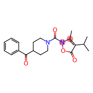 Piperidine,  4-benzoyl-1-[[3-methyl-4-(1-methylethyl)-5-oxo-2(5H)-isoxazolyl]carbonyl]-  (9CI)