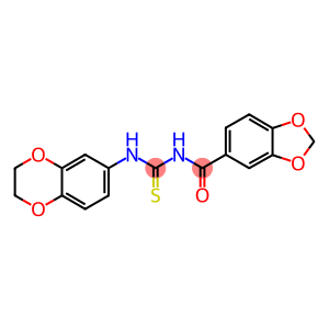 N-(1,3-benzodioxol-5-ylcarbonyl)-N'-(2,3-dihydro-1,4-benzodioxin-6-yl)thiourea