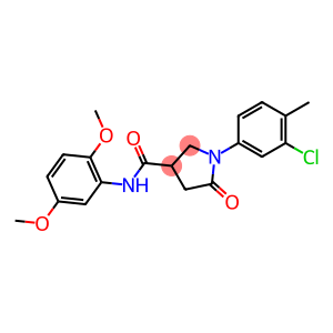 3-Pyrrolidinecarboxamide, 1-(3-chloro-4-methylphenyl)-N-(2,5-dimethoxyphenyl)-5-oxo-