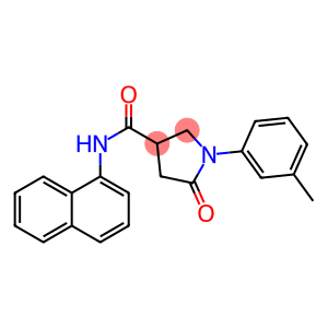 1-(3-methylphenyl)-N-(1-naphthyl)-5-oxo-3-pyrrolidinecarboxamide