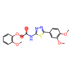 N-[5-(3,4-dimethoxyphenyl)-1,3,4-thiadiazol-2-yl]-2-(2-methoxyphenoxy)acetamide