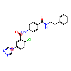 2-chloro-N-(4-{[(2-phenylethyl)amino]carbonyl}phenyl)-5-(4H-1,2,4-triazol-4-yl)benzamide