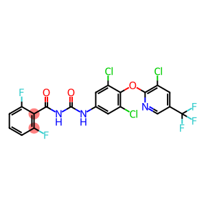 Benzamide, N-(((3,5-dichloro-4-((3-chloro-5-(trifluoromethyl)-2-pyridinyl)oxy)phenyl)amino)carbonyl)-2,6-difluoro-