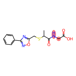 2-(2-(((3-Phenyl-1,2,4-oxadiazol-5-yl)methyl)thio)propanamido)acetic acid