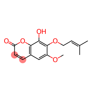 8-Hydroxy-6-methoxy-7-[(3-methyl-2-butenyl)oxy]-2H-1-benzopyran-2-one