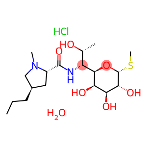 methyl 6,8-dideoxy-6-{[(4R)-1-methyl-4-propyl-L-prolyl]amino}-1-thio-D-erythro-alpha-D-galacto-octopyranoside hydrochloride hydrate