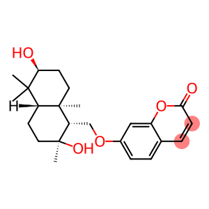 7-[[[(1R,4aβ)-Decahydro-2β,6β-dihydroxy-2,5,5,8aα-tetramethylnaphthalen]-1α-yl]methoxy]-2H-1-benzopyran-2-one