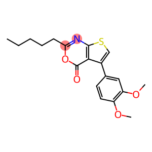 4H-Thieno[2,3-d][1,3]oxazin-4-one, 5-(3,4-dimethoxyphenyl)-2-pentyl-
