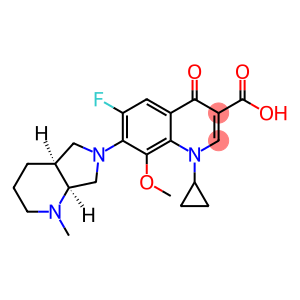 1-cyclopropyl-6-fluoro-8-methoxy-7-((4aS,7aS)-1-methyloctahydro-6H-pyrrolo[3,4-b]pyridin-6-yl)-4-oxo-1,4-dihydroquinoline-3-carboxylic acid