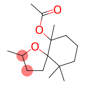 2,6,10,10-Tetramethyl-1-oxaspiro(4.5)decan-6-yl acetate