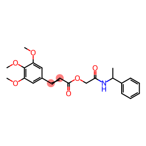 2-Propenoic acid, 3-(3,4,5-trimethoxyphenyl)-, 2-oxo-2-[(1-phenylethyl)amino]ethyl ester