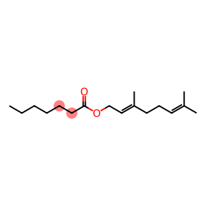 Heptanoic acid (2E)-3,7-dimethyl-2,6-octadienyl ester