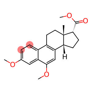 14β-Estra-1,3,5(10),6,8-pentaene-17α-carboxylic acid, 3,6-dimethoxy-, methyl ester, (±)- (8CI)