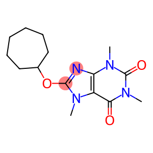 8-Cycloheptyloxy-3,7-dihydro-1,3,7-trimethyl-1H-purine-2,6-dione