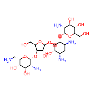 PAROMOMYCIN,O-2-AMINO-2-DEOXY-ALPHA-D-GLUCOPYRANOSYL-(1-4)-O-[O-2,6-DIAMINO-2,6-DIDEOXY--L-IODOPYRANOSYL-(1-3)--D-RIBOFURANOSYL-(1-5)]-2-DEOXY-D-STREPTAMINE