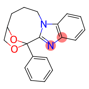 1,4-Epoxy-1H,3H-(1,4)oxazonino(4,3-a)benzimidazole, 4,5,6,7-tetrahydro -1-phenyl-