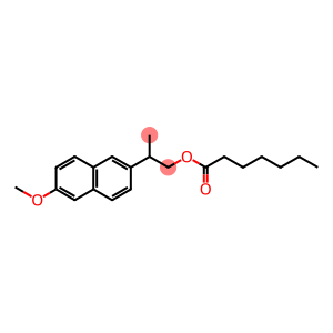 Heptanoic acid, 2-(6-methoxy-2-naphthalenyl)propyl ester